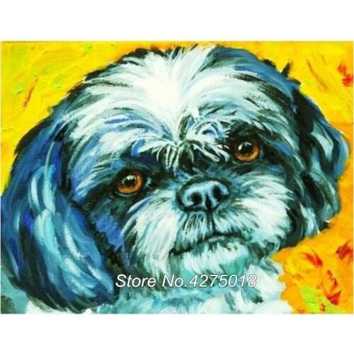 Diamond Painting Full Square/round drill Mosaic shih tzu Dog Rhinestone of Picture 5d diy Diamond Embroidery Decor pet YG681