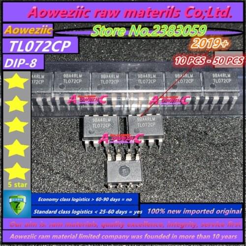Aoweziic 2019+ 100% new imported original TL072CP TL072 DIP-8 Dual Operational Amplifiers