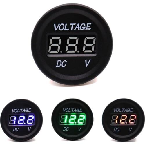 12V Car LED Display Voltmeter Waterproof for Boat Marine Vehicle Motorcycle Truck ATV UTV Car Camper Caravan