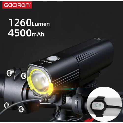 Gaciron Bicycle Front Lamp V9S-1000 V9SP-1260 Cycling Lighting Headlight Lantern USB Charge 4500mAH Internal Battery
