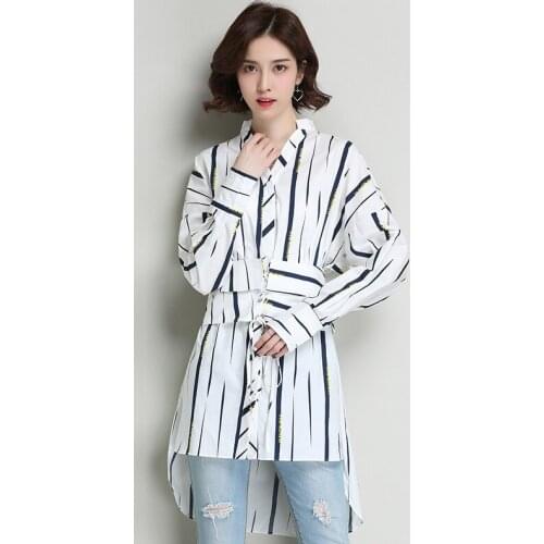 Блузки в полоску JANELUXURY China At AliExpress