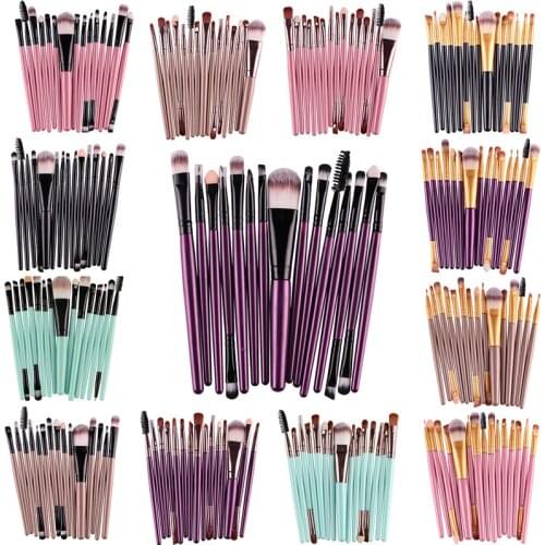 15Pcs Eye Shadow Foundation Makeup Brushes Set Powder Eyeliner Eyelash Lip Make Up Brush Cosmetic Beauty Tool Kit Hot Sale