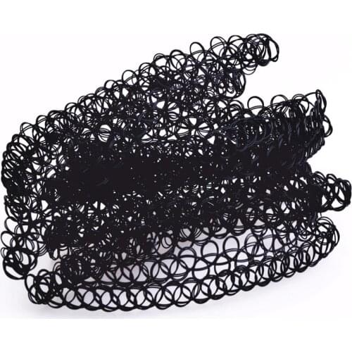 Trendy Party Short Necklace Women Elastic Fish Line Cross Weave Vintage Tattoo Choker Female Clavicle Chain Decorative Jewelry