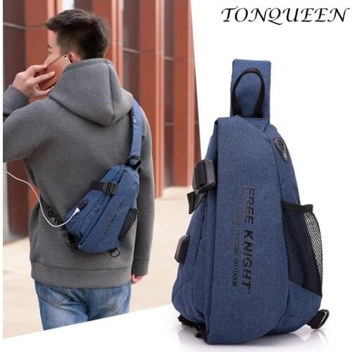 Large Capacity Chest Bag for Men&Female Nylon Sling Bag Crossbody Bags for Short Trip Antitheft Shoulder Messenger Bags