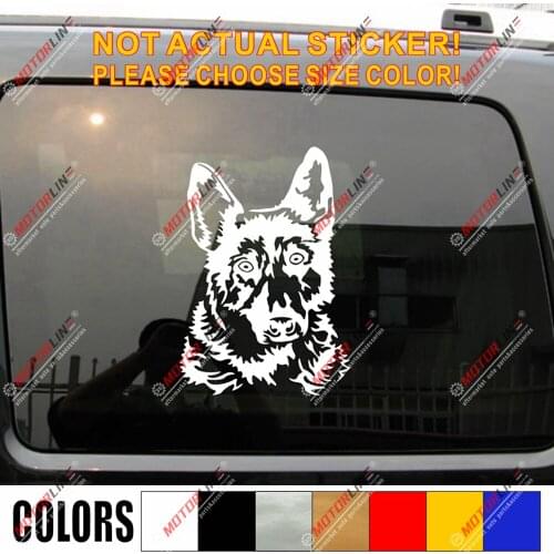 German Shepherd Head Dog Decal Sticker Car Vinyl K9 Police pick size color