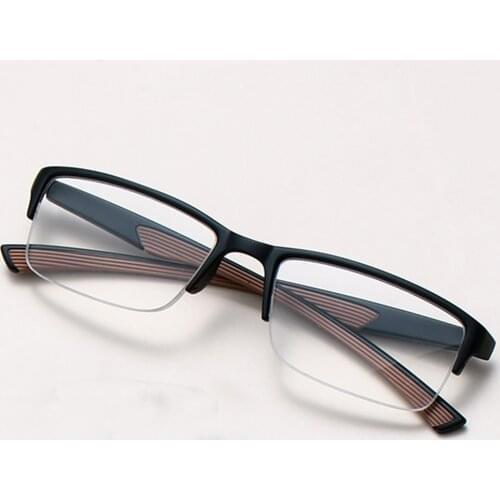 Unisex Half Frame Reading Glasses Ultralight Blue Light Blocking Anti-fatigue Presbyopia Eyeglasses Computer Goggles +1.0~+4.0