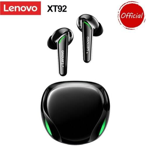 Original Lenovo XT92 Wireless Earphone TWS Gaming Earbuds BT 5.1 Gamer Low Latency Gaming Sports Headset with Mic 3D Stereo Bass
