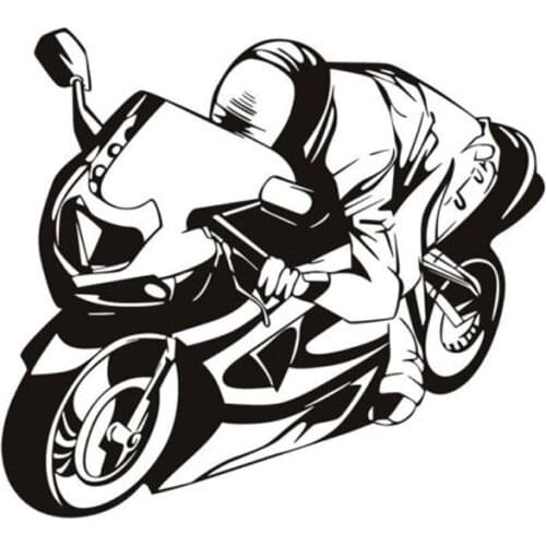 Car Stickers Personalized Motorcycle Car Stickers Car Decoration Stickers Waterproof Cover Scratch Black/white, 18cm*16cm