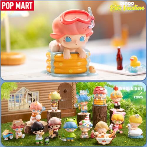 POP MART DIMOO Pet Vacation Series Collectible Cute Blind Box Kawaii Toy Figures Free Shipping