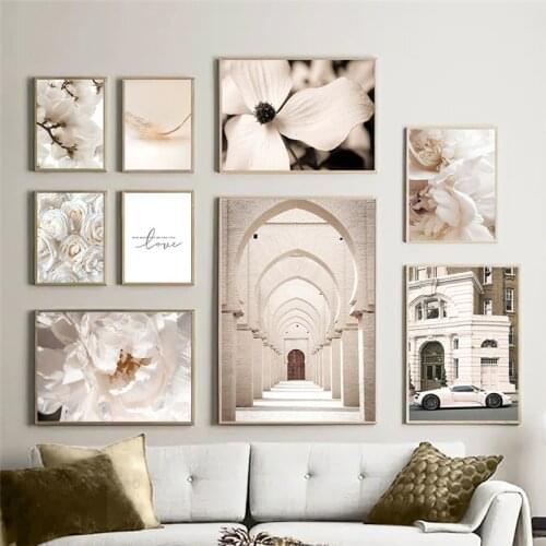 Flower Poster Home Decor Picture Wall Art Canvas Painting Nordic Modern Posters and Prints for Sweet Fresh Living Room Design