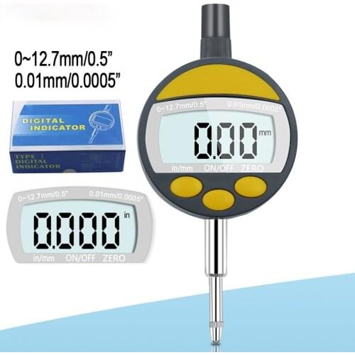 Precision 0.01mm dial indicator 0-12.7mm precision 0.01mm resolution dial indicator measuring instrument tool dial indicator