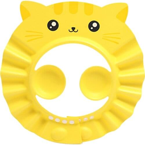 Baby Shower Cap Adjustable Cartoon Hair Wash Hat for Newborn Infant Ear Protection Children Kids Shampoo Shield Bath Head Cover