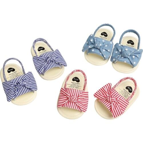 Baby Summer Cute Bowknot Non-Slip Soft Sandals First Walker Fashion Infant Shoes 0-18 Month Baby Sandals