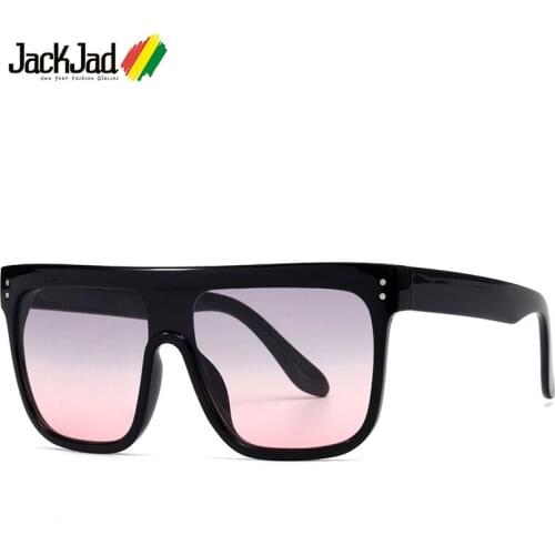 JackJad 2020 Fashion Shield Style Two Dots Rivets Gradient Sunglasses Women Vintage Brand Design Sun Glasses Oculos De Sol 8083