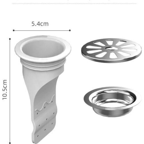 Zq Toilet Bathroom Toilet Storage Rack Sewer Stainless Steel Drain Deodorant Cover