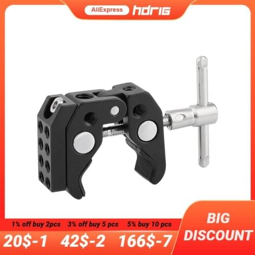 HDRiG Camera Super Clamp Crab Pliers Clip With A Multi-Holes Mounting Plate for DSLR Camera Studio