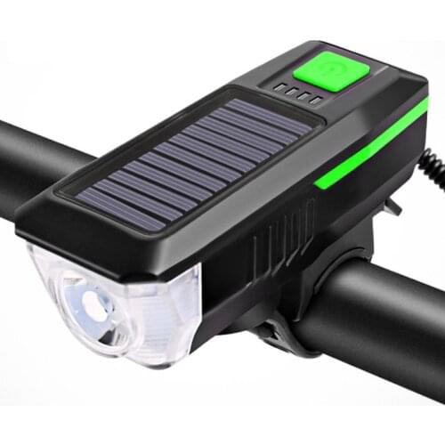 Solar Energy Super Bright Bicycle Headlights Front LED Lights Dustproof Flashlight Sports Entertainment Riding Equipment Accesso