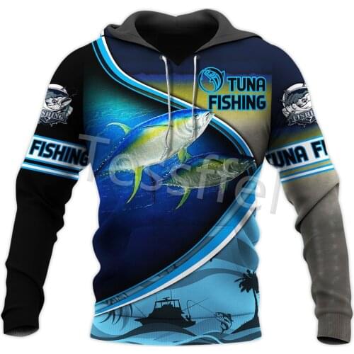 Tessffel 3D Printed Beautiful TUNA Fishing Animal New Fashion Mens Sweatshirt Harajuku Zip Hoodies Unisex Pullover Style-14
