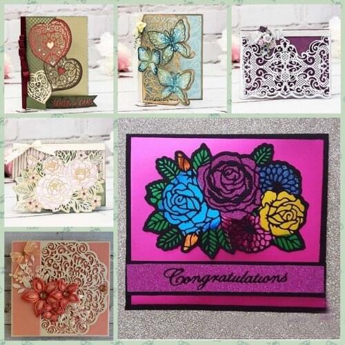 3pcs/Set Flower Flourish Metal Cutting Dies Stencils For DIY Scrapbooking/ Photo Album Paper Cards Embossing Making Crafts