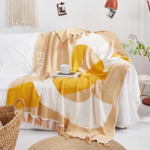 Sofa Office Nap Knitted Throw Cover Blanket Super Soft Tassel Photography Prop Blankets Chair Couch Bed Travel Home Textile