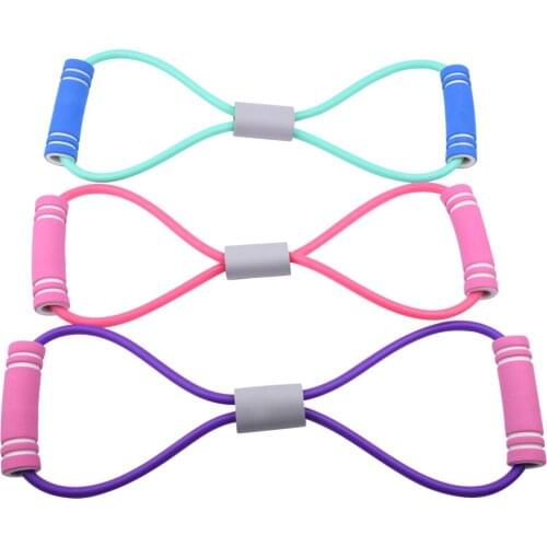 Yoga Fitness Resistance Bands 8 Chest Expander Rope Workout Muscle Rubber Elastic for Sports Exercise Training Equipment