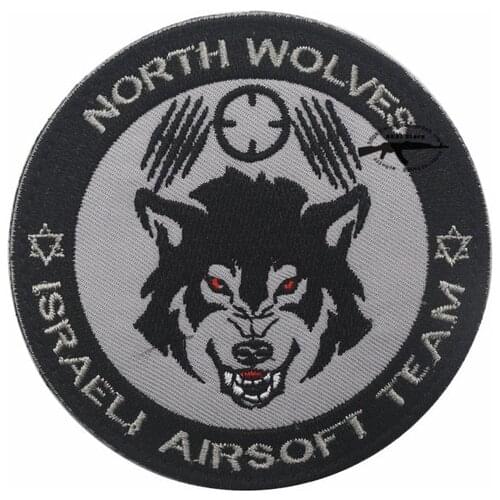 Israel North Wolves Israeli Army Patches Badge Military Applique Embroidery Team Emblem Patches Tactical Airsoft