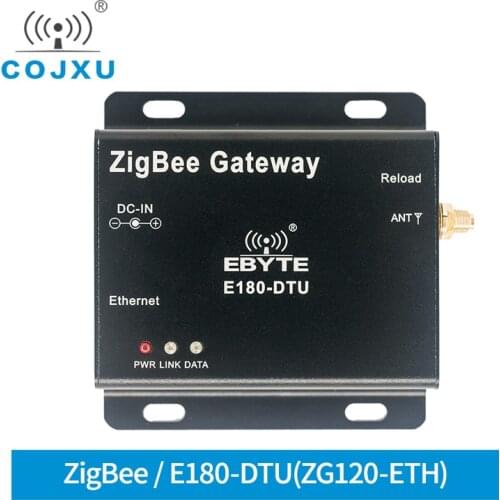 Zigbee gate way ZigBee3.0 Ethernet Modem WEB Network SOCKET working E180-DTU(ZG120-ETH) DC Power Transceiver and Receiver