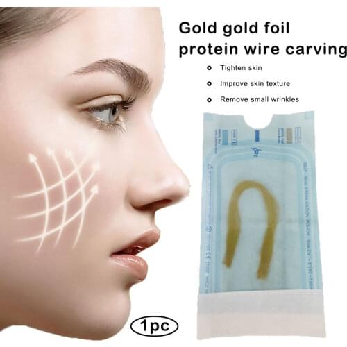 Gold Foil Gold Protein Line Carving No Needle Thread Carving Protein Womens Thread Tightening Lifting Beauty Products
