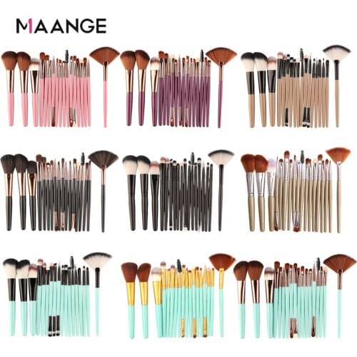 MAANGE 18Pcs Makeup Brushes Tool Set Cosmetic Powder Eye Shadow Foundation Blush Blending Beauty Make Up Brush Maquiagem