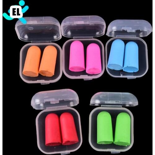 1Pair Colorful Earplugs Sleeping Plugs For Travel 2PCS Anti-noise Soft Ear Plugs Sound Insulation Ear Protection Noise Reduction