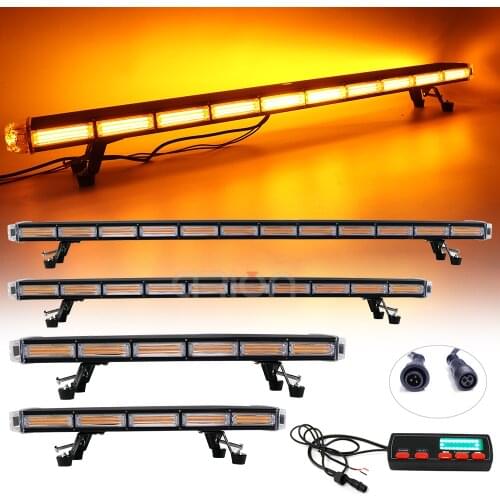 47" 55" 63" 67" 72" COB LED Strobe Light Bar Emergency Warning Flashing Signal For Tow Plow Car Truck Wrecker Amber Red Blue