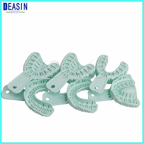 6 pcs/pack Plastic Dental Impression Trays Denture Model Materials Dental Supply