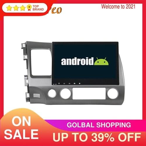 8 Core Android 9 Car GPS Navigation For Honda Civic 2006-2011 Multimedia Player Auto Radio Headunit RHD Dashboard No DVD Player