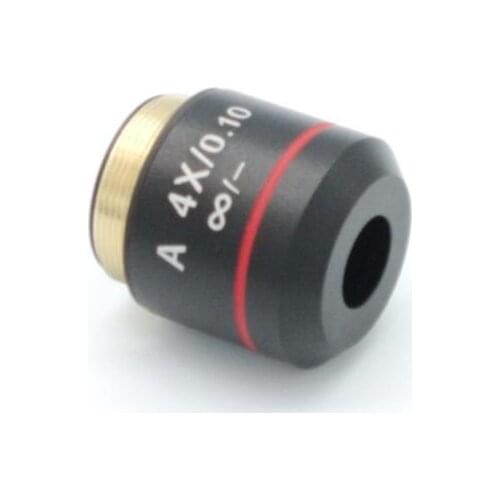 4X/0.1mm UIS Biological Microscope Infinite Achromatic Objective Lens Suitable For Olympus CX Microscope