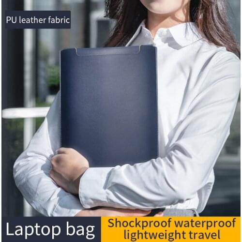 New Laptop Carry Sleeve PU Leather Bag MacBook Case For Dell HP Lenovo Xiaomi Pro A2338 M1 Mac Air Case A2337 12 13 15 16 Inch