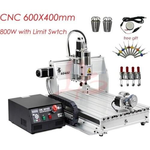 MACH3 Contrtol CNC Router 6040 USB Parallel Port 3 Axis 4 Axis 800W CNC Wood Carving Machine 600x400mm