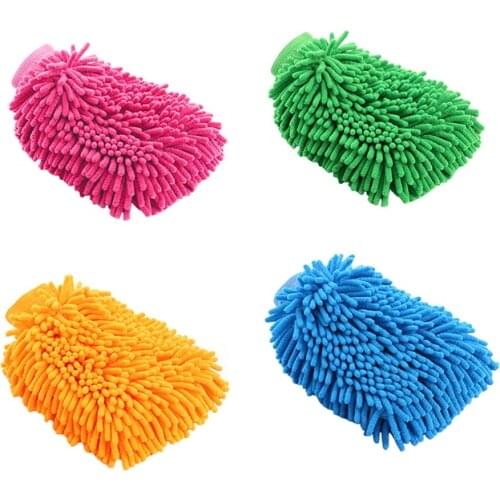 Double Sided Microfiber Washing Hand Gloves Car Window Dust Cleaning Glove Household Cleaning Towel Kitchen Accessories