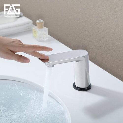 FLG Smart Touch Control Basin Faucets New Design Chrome Touch Sensor Sensitive Bathroom Sensor Touch Tap Mixer