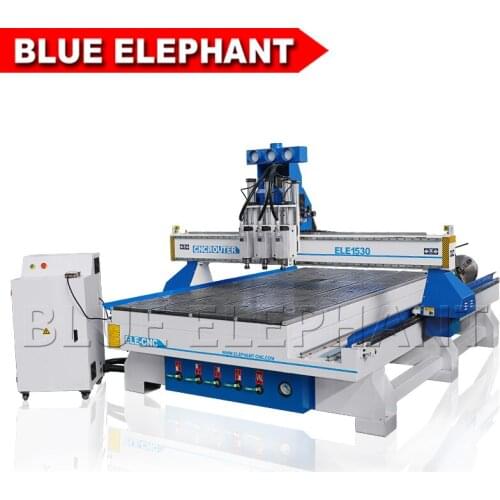 Blue Elephant Discount price 3D 1530 4 Axis CNC router Wood cutting machine for solidwood 3kw HQD air cooling spindle