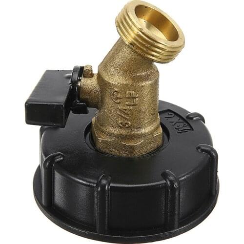 IBC Tank Adapter S60X6 to Brass Garden Tap Garden Hose Faucet Water Tank Hose Connector Replacement Garden Supplies