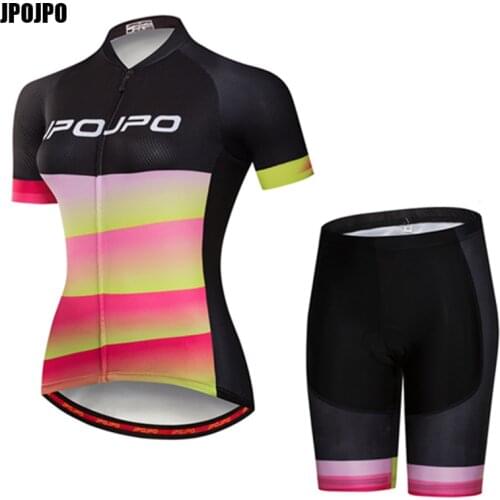JPOJPO Summer Women MTB Bike Cycling jersey Cycling Clothing Breathable Ropa Ciclismo Cycling Jersey Sets S-XXXL