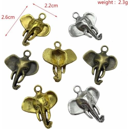 JunKang New Alloy Ethnic Elephant Pistol Pendant DIY Bracelet Necklace Jewelry Connector Making Accessories