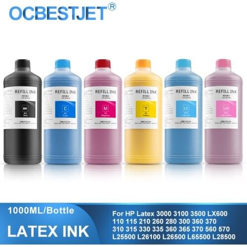 1000ML Original Latex Ink For HP 786 789 792 831 For HP L25500 L26500 L26100 L28500 L65500 Latex Ink (7 Colors Are Available)