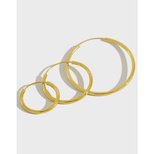 Minimalist 925 sterling silver big circle hoop earrings for women, gold color hoops earings fashionbest friends gift jewelry