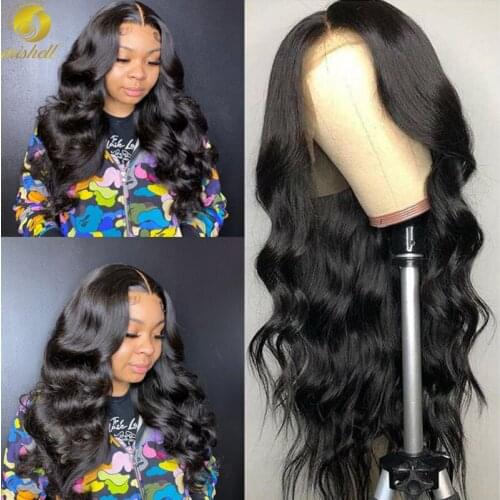 Mishell Lace Front Wig Brazilian Body Wave Wig 13x4 Lace Front Human Hair Wigs 150 Density Wavy Lace Frontal Wig