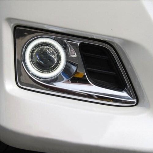 New! super bright DRL COB angel eye (5 colors ) + projector lens + H3 halogen fog lamp + black fog lamp house for TOYOTA Alfa
