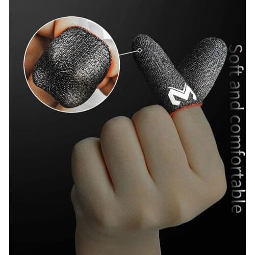 2 Pcs Phone Games Thumbs Finger Cover Sweat-Proof Finger Gloves Anti-slip Cot Sleeve for PUBG Touch Screen Game Accessories