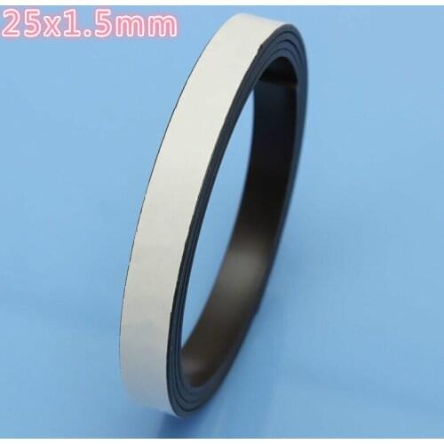 Long 1 Meter rubber soft magnetic strip,computer chassis dust net magnetic strip rubber soft rubber, 25x1.5mm