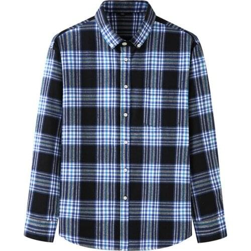 OverSized 5XL 6XL 8XL 10XL Autumn New Men Shirt Brand Casual Mens Shirt Long Sleeve Plaid Shirt Men High Quality Men Shirts