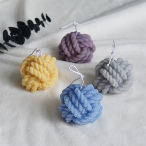 DIY Candle Making Kit Wool Silicone Mold Yarn Ball Candle Mold Handmade Soap Mold Silicone Mould Gifts